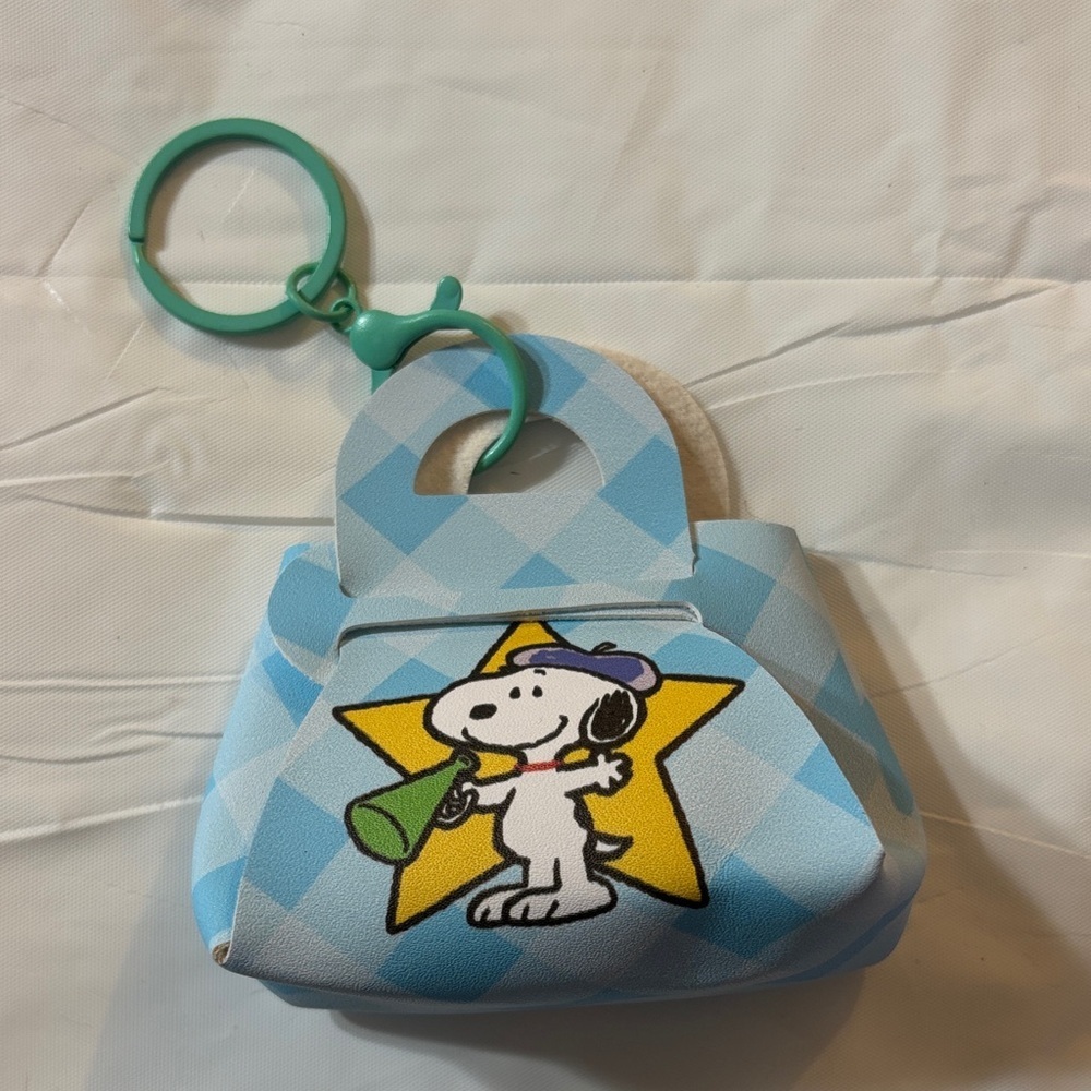 Blue Snoopy Mini Bag Keychain/Bag Charm